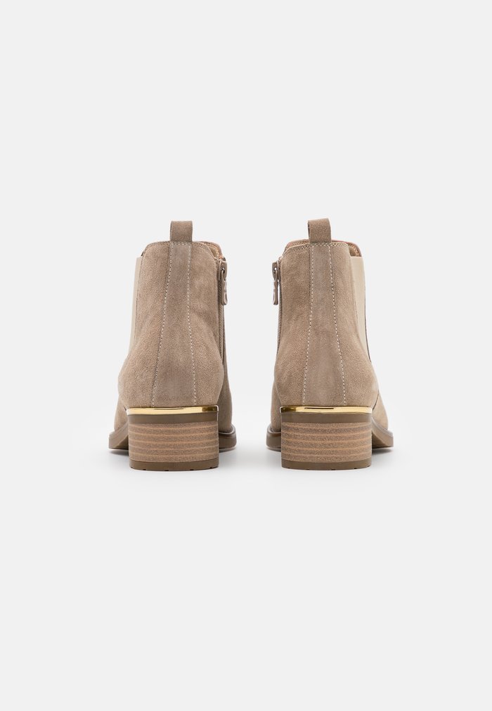 Bottines Anna Field LEATHER Block heel Zip UP Beige Femme | LIL-1324867